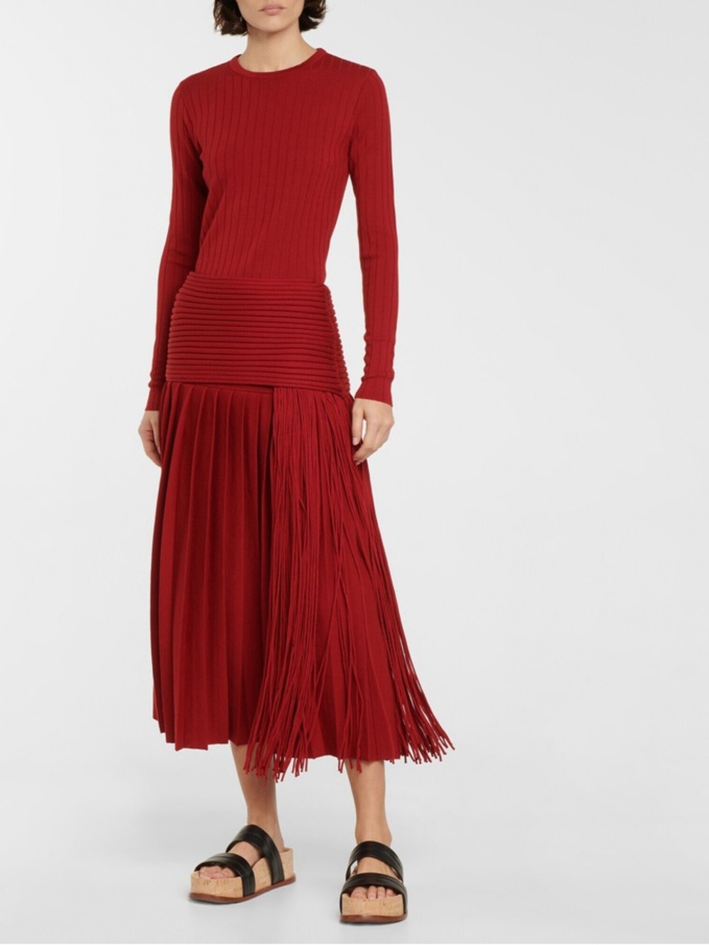 Gabriella Hearst Black Striker Sandals, size 38.5